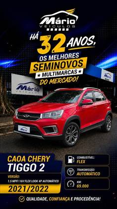 CAOA CHERY TIGGO 2 1.5 MPFI 16V FLEX LOOK 4P AUTOMÁTICO CAOA CHERY TIGGO 2 1.5 MPFI 16V FLEX LOOK 4P AUTOMÁTICO